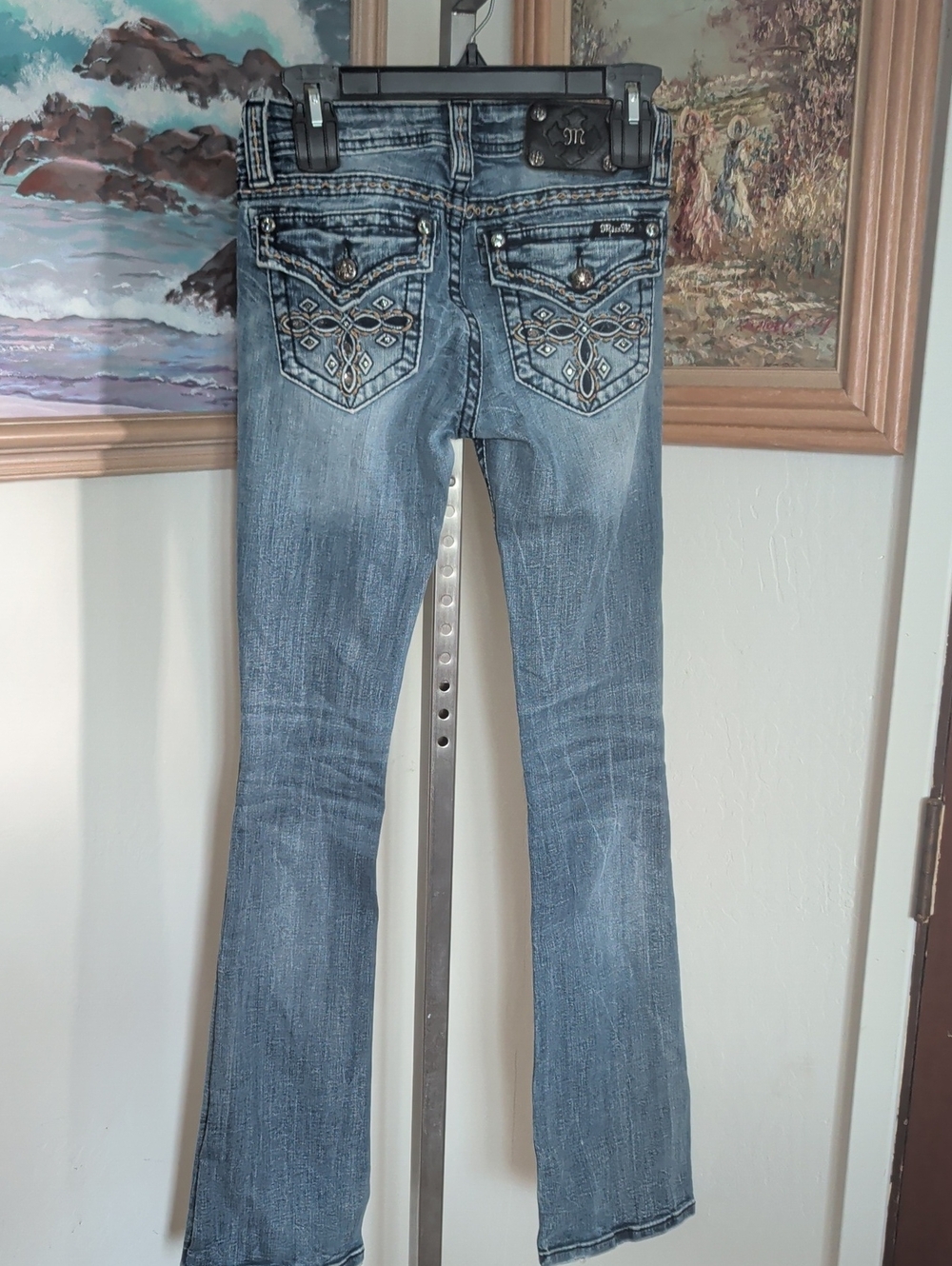 Miss Me Light Blue Embellished Flare Jeans